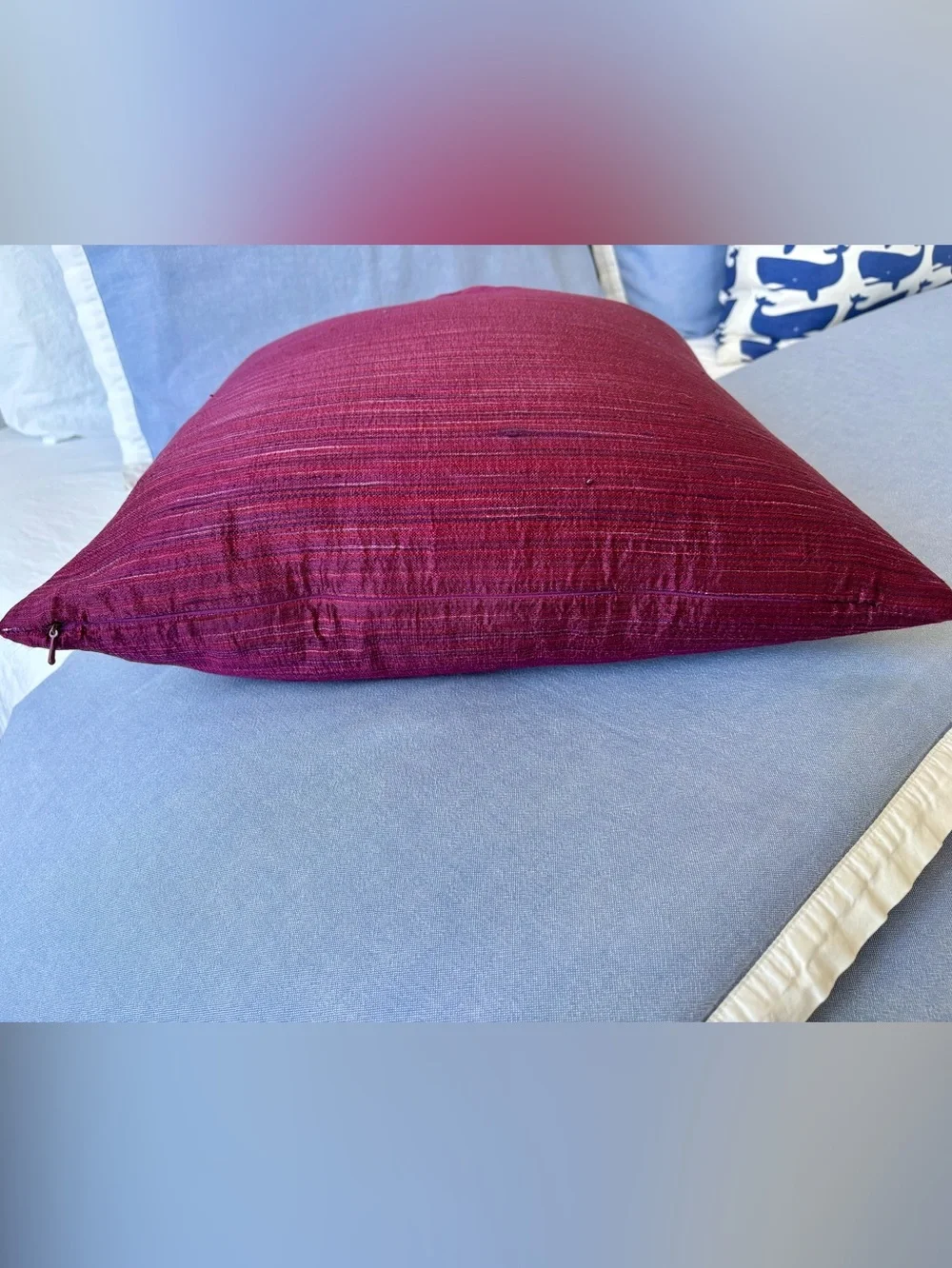 Crate & Barrel Set of 2 Accent Pillow Covers. 16x16. Purple or dark plum.